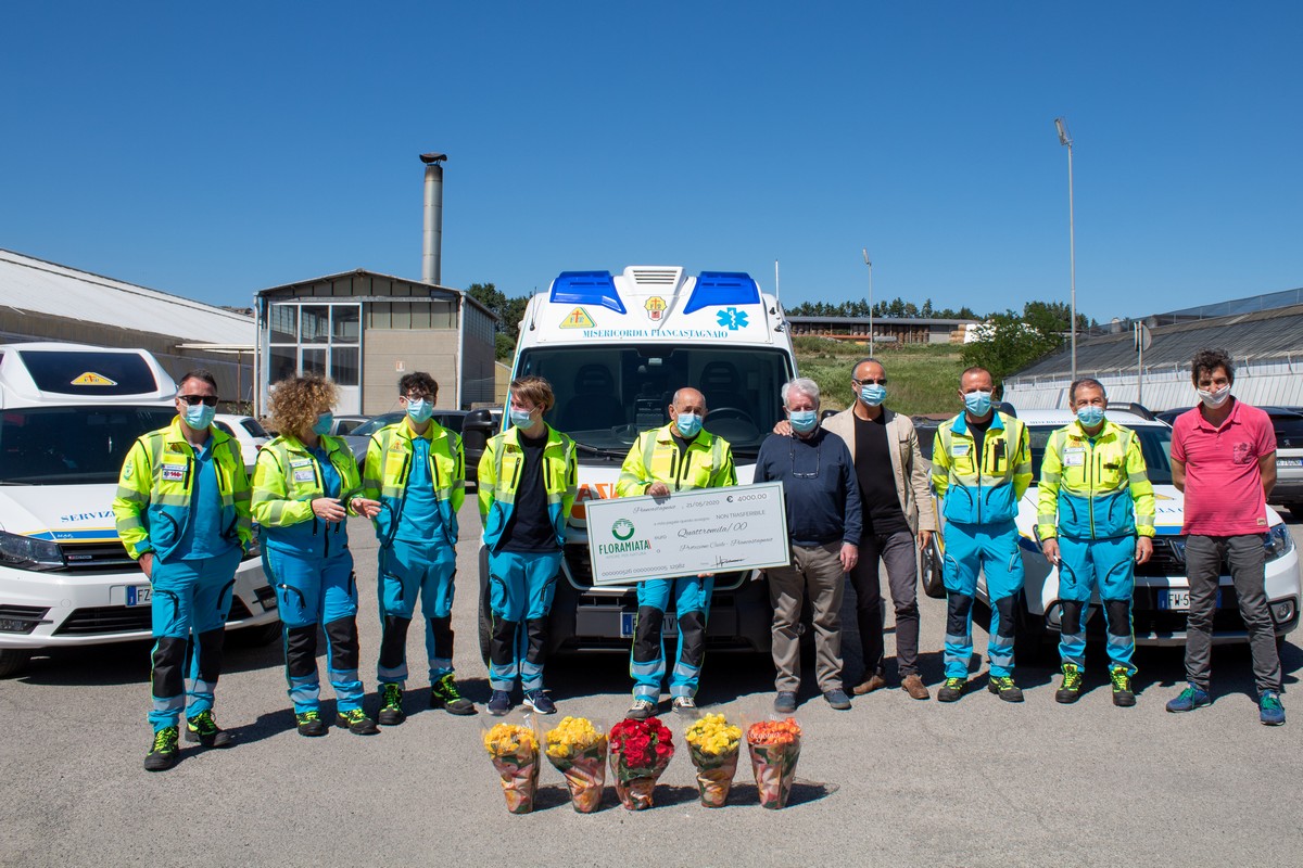 Floramiata dona 4.000 euro alla Protezione Civile di Piancastagnaio