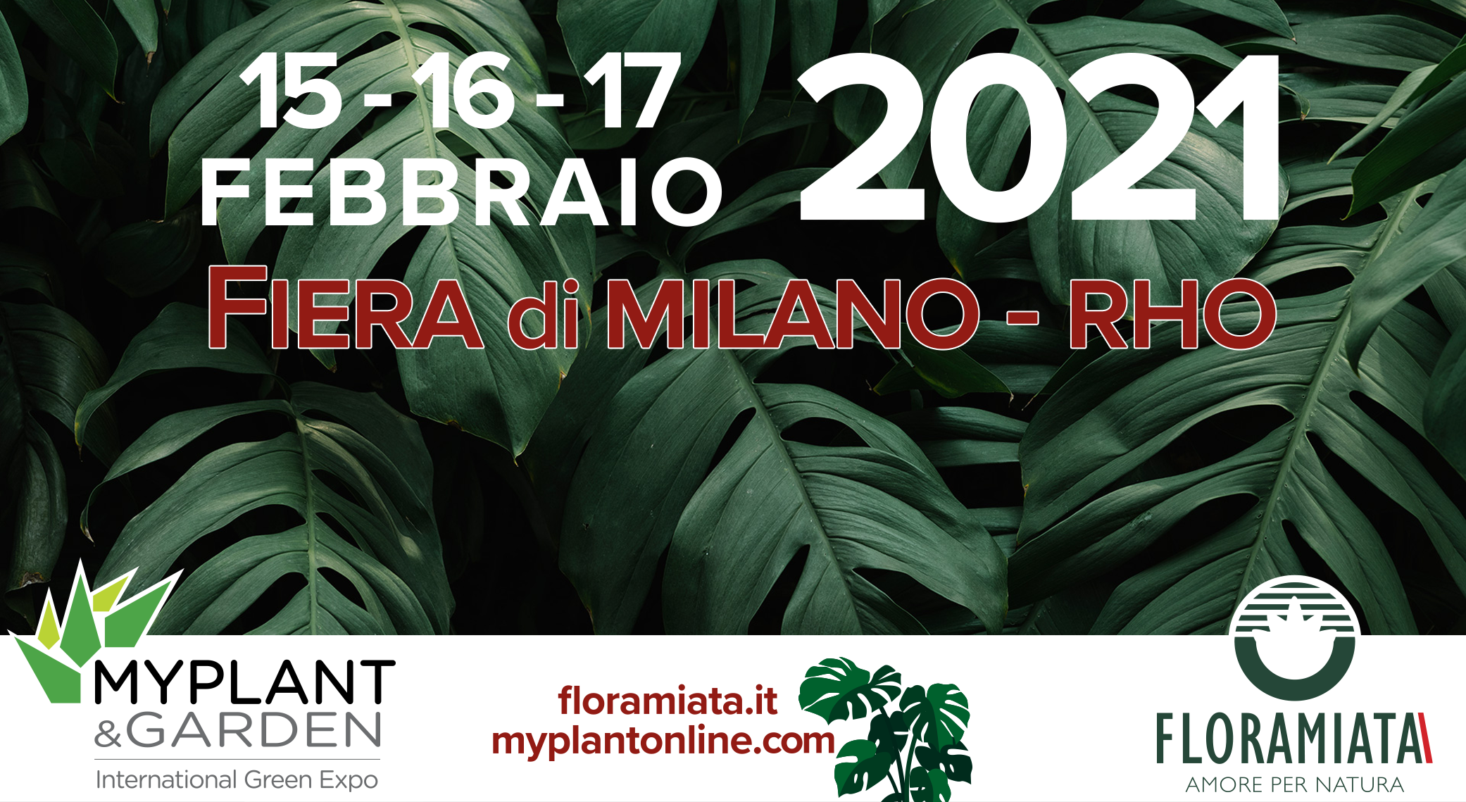 Vi aspettiamo al Myplant & Garden presso la Fiera Milano dal 15 al 17 febbraio 2021