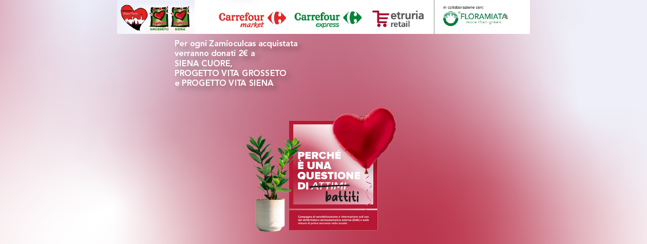 Floramiata sostiene l’iniziativa “Perchè è una questione di…battiti!” con il gruppo Etruria Retail